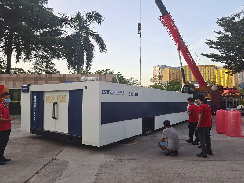 好博激光8025HC总线高功率12000W光纤激光切割机交付成功